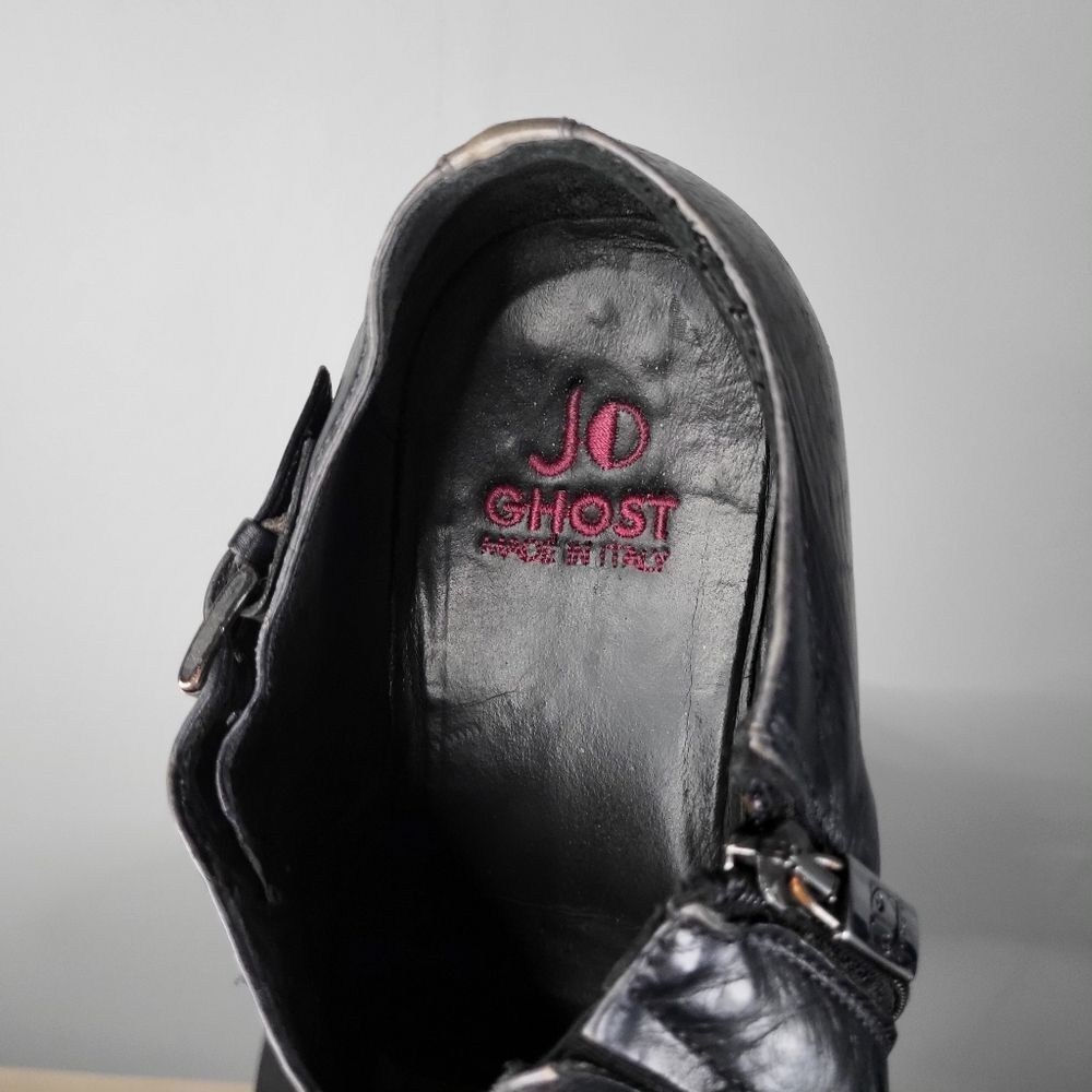 JO GHOST Black Leather Snip Toe Loafers Size 45 - Picture 8 of 10